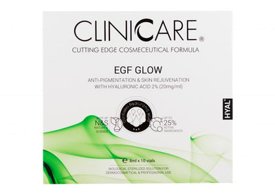 ClinicCare Glow, anti-pigment/skin rejuv. vial, (2% HA), 10 x 8ml