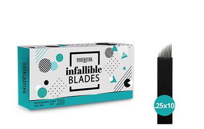 C-shape Box of 20 Slanted 0.25mm/10 needle blades