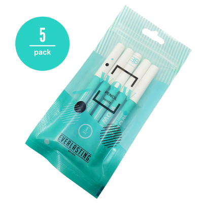 WHITE Single use Everlasting Predraw pencils (pack of 5)