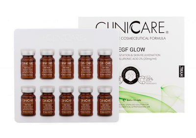 ClinicCare Glow, anti-pigment/skin rejuv. vial, (2% HA), 10 x 8ml