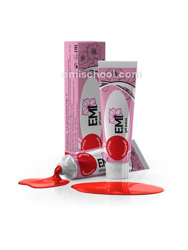 Gel Paints Red Poppy, 5 ml.