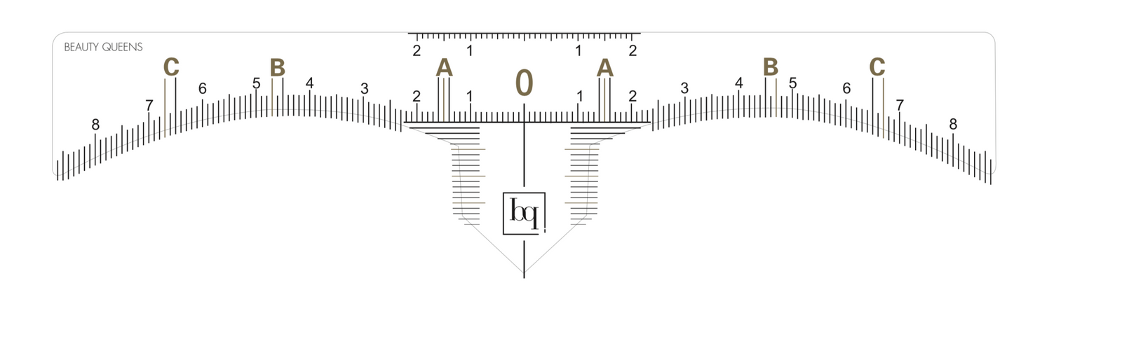 Eyebrow measuring tapes / rulers pack of 50