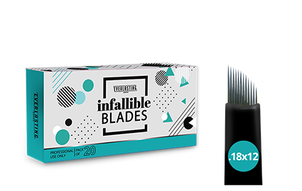 C-shape Box of 20 Slanted 0.18mm / 12 needle blades