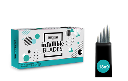 C-shape Box of 20 Slanted 0.18mm/9 needle blades