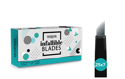 C-shape Box of 20 Slanted 0.25mm / 7 needle blades