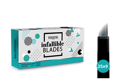 C-shape Box of 20 Slanted 0.25mm / 9 needle blades